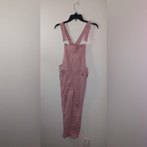 Pink Women's Denim Overalls